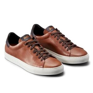 GOOD MAN BRAND Nappa Italian Leather Sneakers Size 10.5 Dark Vachetta